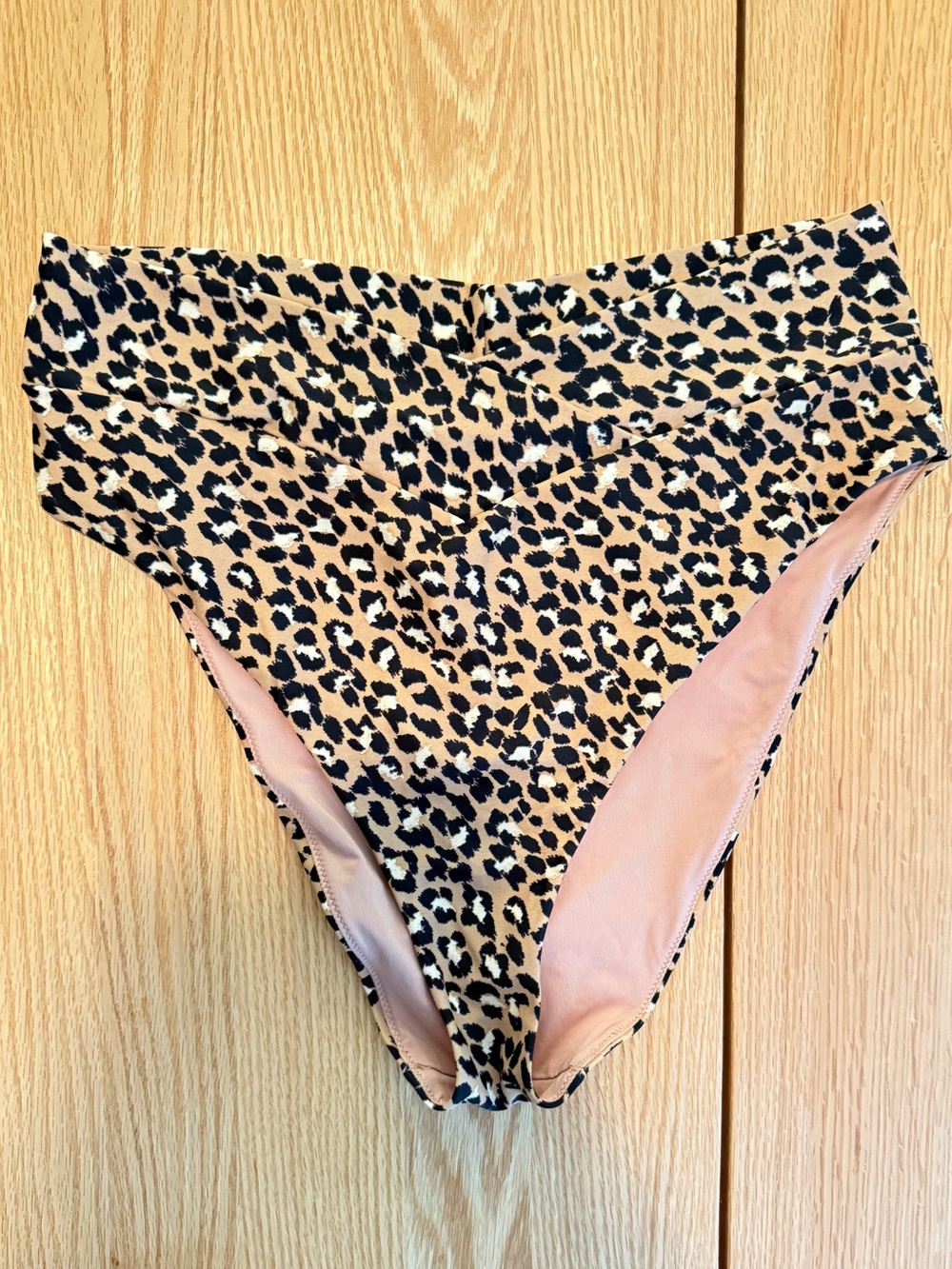 Aerie Leopard Print High Cut Cheeky Bikini Bottoms XL